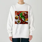 イラストTシャツ【ULTIMATE】の焼肉定食さん Heavyweight Crew Neck Sweatshirt