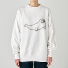 neconos Goodsのあざらしのひと（黒） Heavyweight Crew Neck Sweatshirt
