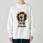 HI-IZURUのいずる丸 うしろにHI-IZURU（黒文字） ヘビーウェイトスウェット（淡色仕様） Heavyweight Crew Neck Sweatshirt