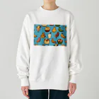 にく、ましましで。のバナナパーティー Heavyweight Crew Neck Sweatshirt