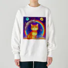 Space_Catsのスペースキャット Heavyweight Crew Neck Sweatshirt