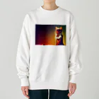 ハルいちLabのたちねこ Heavyweight Crew Neck Sweatshirt