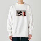 ハルいちLabの躍動感のある猫とコーラ Heavyweight Crew Neck Sweatshirt