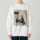 SaBaaaaの恐竜と人形 Heavyweight Crew Neck Sweatshirt