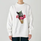 みきぞーん｜保護猫 ミッキー画伯と肉球とおともだちのleon Heavyweight Crew Neck Sweatshirt