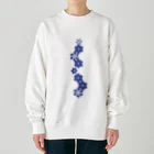 cuuyabowの麻の葉NAVY Heavyweight Crew Neck Sweatshirt