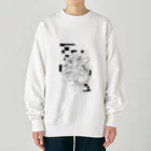 不思議な...のバラと幾何学模様 Heavyweight Crew Neck Sweatshirt