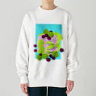 daddy-s_junkfoodsのPANCAKE-GREEN Heavyweight Crew Neck Sweatshirt