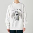 ふとんの♱𝔞𝔫𝔤𝔢𝔩 𝔠𝔞𝔱 𝔪𝔬𝔠𝔞♱ Heavyweight Crew Neck Sweatshirt