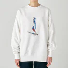 エダマメトイチ雑貨店のI love blue birds 4 -2 Heavyweight Crew Neck Sweatshirt