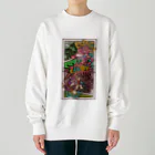 ねこのLAPHCONESSのラフヴーリン　アメコミ風透過 Heavyweight Crew Neck Sweatshirt