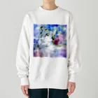 黒澤あおいのイラスト-オオカミ- Heavyweight Crew Neck Sweatshirt