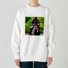 ミラくまの鎧を着た侍 Heavyweight Crew Neck Sweatshirt