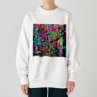 TakashiSの vivid gas station Heavyweight Crew Neck Sweatshirt