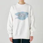 niwatsukinoの癒し、かわゆすのイルカちゃん。 Heavyweight Crew Neck Sweatshirt