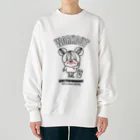 CHUBBYREW/チャビールーのスウェットガール-ワークアウト（黒） Heavyweight Crew Neck Sweatshirt