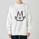 NYAGO NYAGO MARKETの驚いて目が巨大化したネコ Heavyweight Crew Neck Sweatshirt