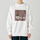 papiko くまさんの美人のネコちゃん Heavyweight Crew Neck Sweatshirt