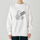 プロレスにゃんこのプロレスにゃんこ（サソリ固め） Heavyweight Crew Neck Sweatshirt