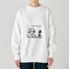 すぺ's shopのまつげを増量した猫 Heavyweight Crew Neck Sweatshirt