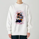 ヤママユ(ヤママユ・ペンギイナ)のうさぺん。(ハートフレーム) Heavyweight Crew Neck Sweatshirt