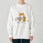 もんとみ | もっちり動物造形作家の反省の色が見えない柴犬 Heavyweight Crew Neck Sweatshirt