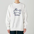 なでしこ@デザインのドット絵うさぎ Heavyweight Crew Neck Sweatshirt