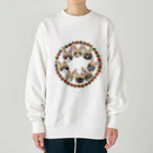 みきぞーん｜保護猫 ミッキー画伯と肉球とおともだちのmuchaguraainima usagi Heavyweight Crew Neck Sweatshirt