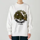 HERP MODA by ヤマモトナオキのエダハヘラオヤモリ/グリーン Heavyweight Crew Neck Sweatshirt