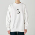 お髭ちゃんのおみせ。のしっぽしましま猫ちゃん Heavyweight Crew Neck Sweatshirt