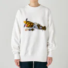 SKULL-2のノーズアートを描くすろくま。戦闘機P-40 Heavyweight Crew Neck Sweatshirt