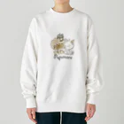 ぷぷまるのぷぷまる ねこもいっしょ おおきめ Heavyweight Crew Neck Sweatshirt