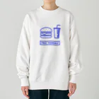 香庭くゆるのジャンクフード/ハンバーガー Heavyweight Crew Neck Sweatshirt