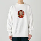 funny-boneの［赤］だるま 開運吉祥 達磨 Heavyweight Crew Neck Sweatshirt