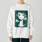 ねむ吉屋のつり目の女の子 Heavyweight Crew Neck Sweatshirt