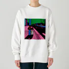 手から毒がでるねこのはなし【公式】の誰かに抱きしめられるってどんな感じ？ Heavyweight Crew Neck Sweatshirt