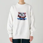 🍩tarojiro(たろじろ) shop🍩の双子を抱えるTシャツ by AI Heavyweight Crew Neck Sweatshirt