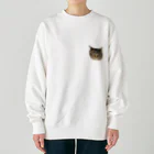 nyanmochi_lifeのぶちゃ猫シリーズ① Heavyweight Crew Neck Sweatshirt