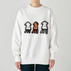 なでしこ@デザインのいか焼きイカいか Heavyweight Crew Neck Sweatshirt