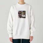 poohsuke18のにゃんにゃん Heavyweight Crew Neck Sweatshirt