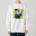 ちくわの恐怖のRIFFILM女 Heavyweight Crew Neck Sweatshirt