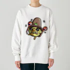 ひよこ男爵とまだむにゃんのあみーご男爵 Heavyweight Crew Neck Sweatshirt