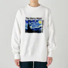 art-laboratory 絵画、芸術グッズのゴッホの星月夜 Tシャツ Heavyweight Crew Neck Sweatshirt