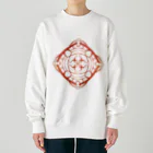 Eye_holeのエスニックな模様　暖色 Heavyweight Crew Neck Sweatshirt