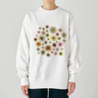 kimchinのやさしい色合いの花柄 Heavyweight Crew Neck Sweatshirt