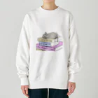 Aruna with Degu and Beagleの積ん読デグー Heavyweight Crew Neck Sweatshirt