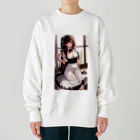 天乃鯱のメイドのお姉さんの二次元イラスト Heavyweight Crew Neck Sweatshirt