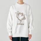 どうぶつ創作隊のバレエしてそうなニワトリ(ver.茶色の線)  Heavyweight Crew Neck Sweatshirt