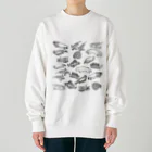 はんこや　ののの古生代のいきものたち Heavyweight Crew Neck Sweatshirt