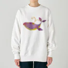 暖暖あたたかのピンクのクジラ Heavyweight Crew Neck Sweatshirt